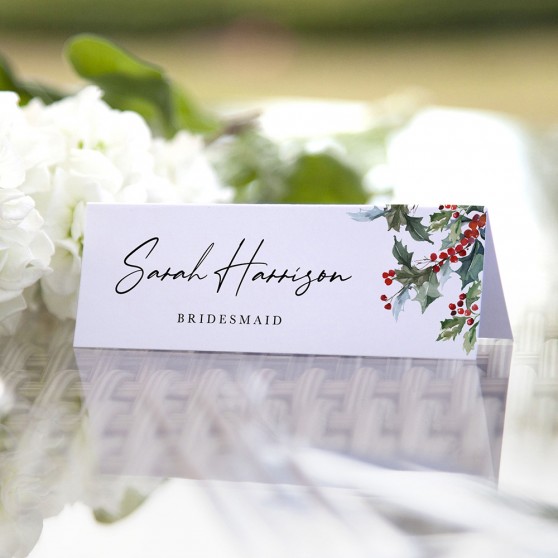 Place Card, Escort Card ...Choose outlet your fonts and colors..Bunting Flags